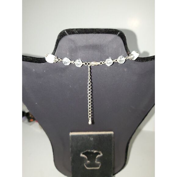 A Statement Necklace Costume Jewelry AB Rhinestones And Beads Victorian Inspired - Picture 6 of 11